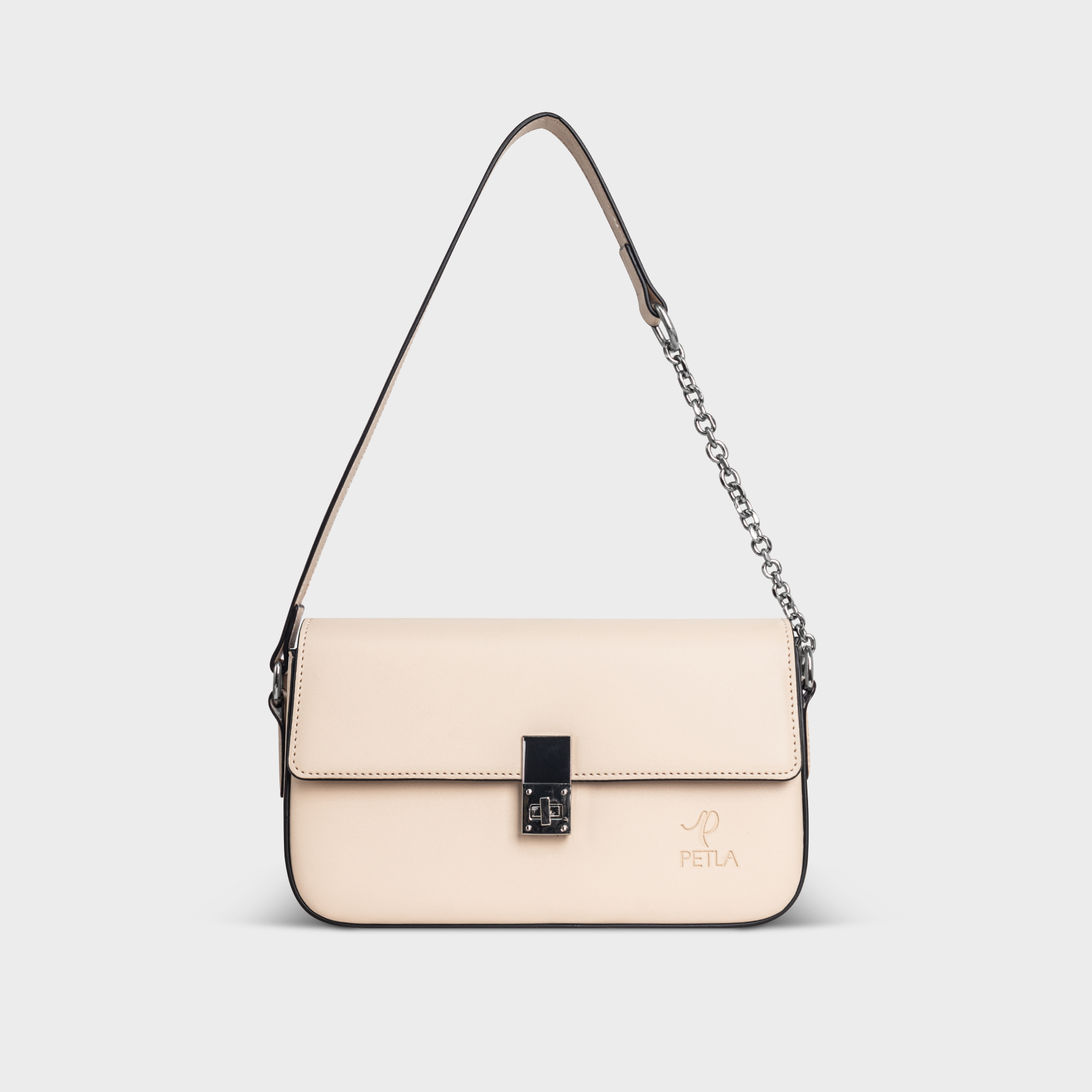Túi da đeo vai nữ thời trang PETLA LN15 màu kem